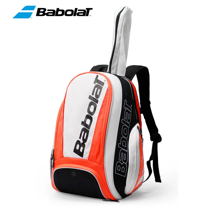 2023 Original BABOLAT WIMBLEDON Tennis Bag Men Women White Gold 2-3 Squash Tennis Racquets Backpack Shoes Compartment Tennis Bag