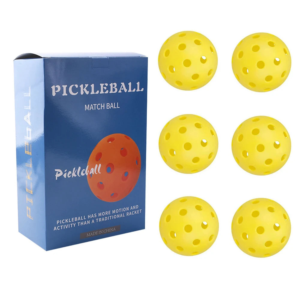 6PCS Pe Material  Pickleball Golf Hole Ball High Elastic Weifu Hole Hole Ball Replacement 40 Holes Reusable Training Pickle Ball