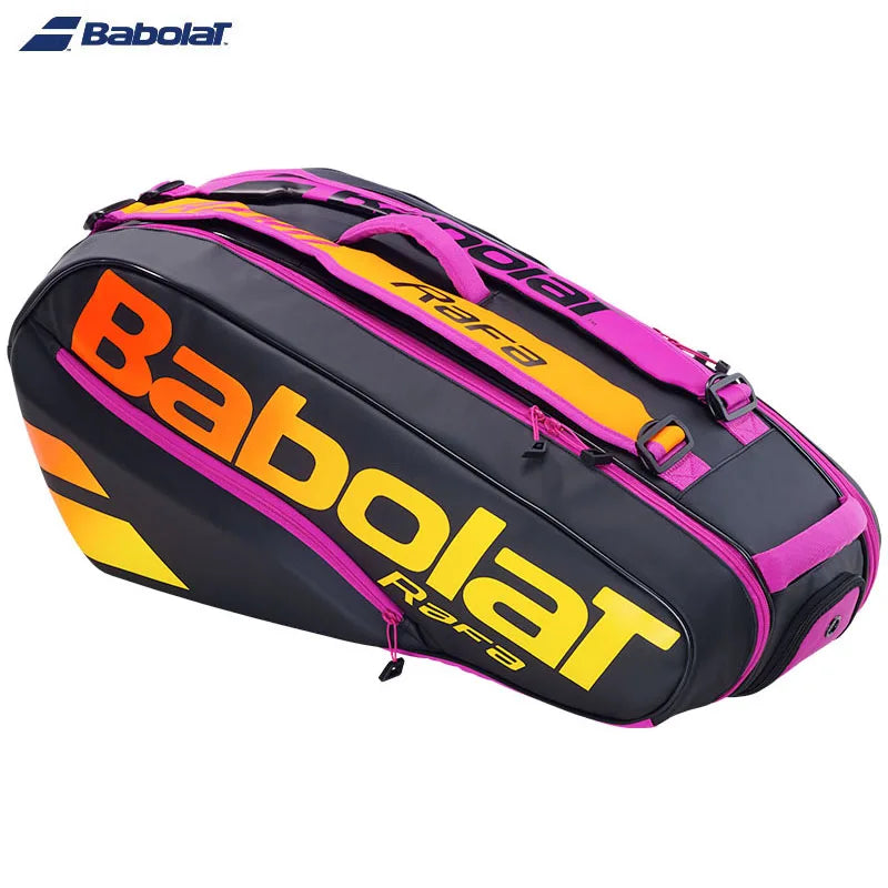 Original Pure Wim Babolat Tennis Backpack 6R Large Capacity Nadel Type Squash Tennis Racket Bag Portable Shoes Compartment Bags