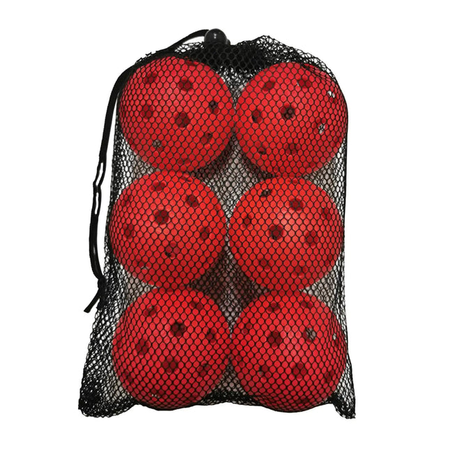 6Pcs Pickleball Balls 40 Holes Pickleball High Elastic Durable Hollow Balls for All Style Paddle Outdoor Practice Tournament