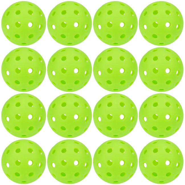 JIKEGO Pickleball Balls Outdoor 40 Holes 8 12 16 Packs 25g PE Pickleballs Competition Training Indoor 26 Holes Yellow