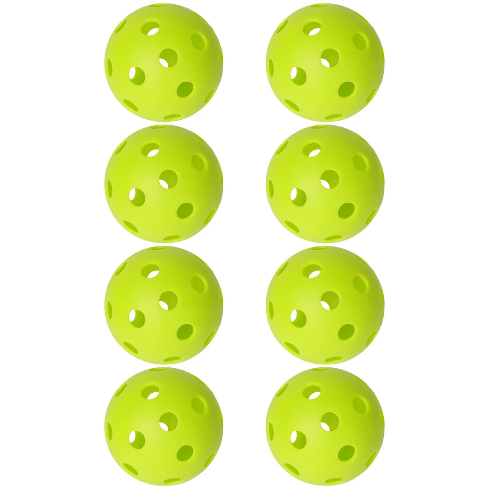 JIKEGO Pickleball Balls Outdoor 40 Holes 8 12 16 Packs 25g PE Pickleballs Competition Training Indoor 26 Holes Yellow