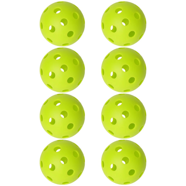 JIKEGO Pickleball Balls Outdoor 40 Holes 8 12 16 Packs 25g PE Pickleballs Competition Training Indoor 26 Holes Yellow