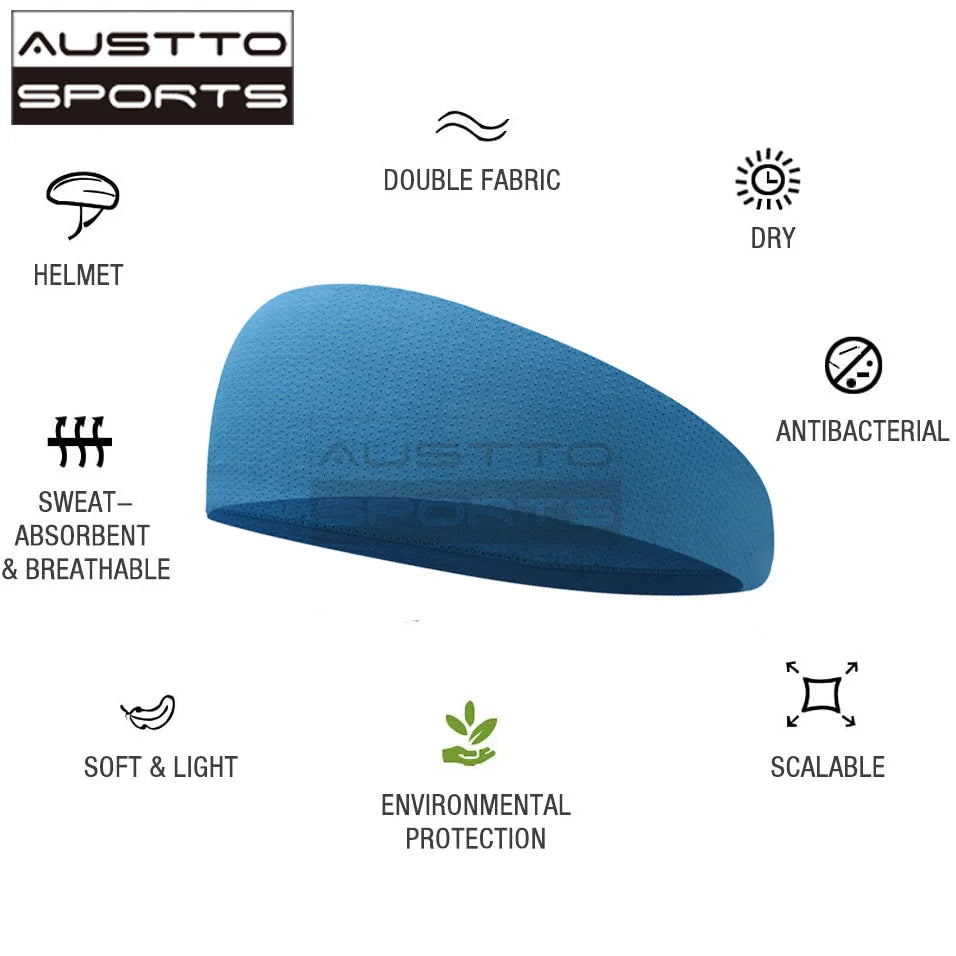 Austto Sports Athletic Headbands Cooling Sweatband for Men Women Running Cycling Hiking Yoga Fitness