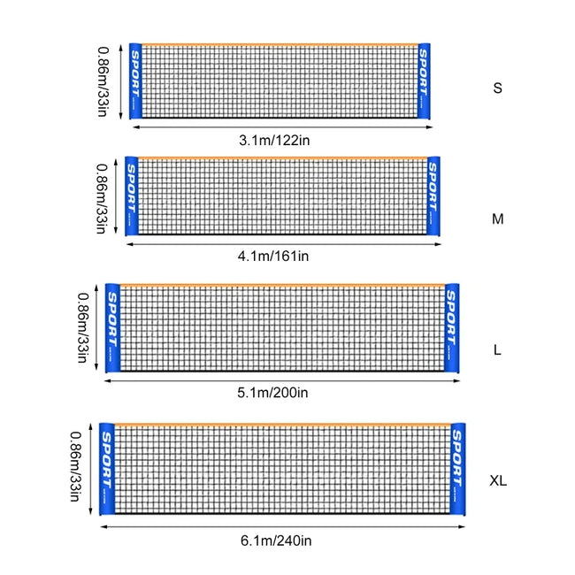 Portable Badminton Tennis Net Sports Net for Pickleball Tennis Soccer Training