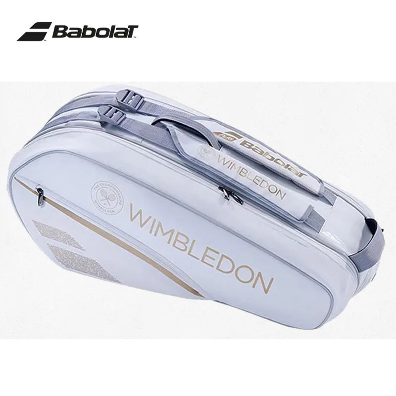 2023 Genuine Babolat Tennis Backpack Pure Wimbledon Co-branding Tennis Bag Large Capacity 2 Usages Unisex Squash Raquete Bags