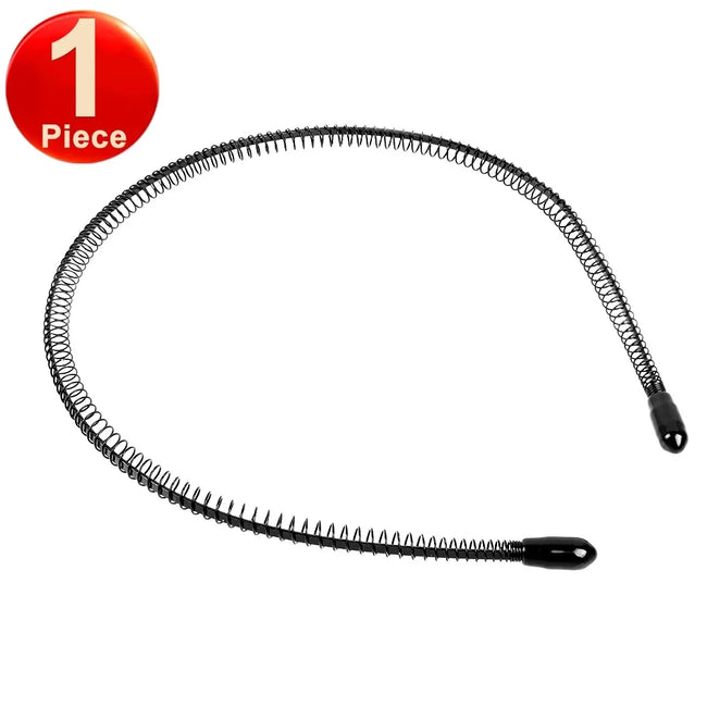 6pcs Fashion Metal Hair Band for Men Women Unisex Black Wavy Hair Head Hoop Band Sports Headband Hairband Hair Accessories Gift