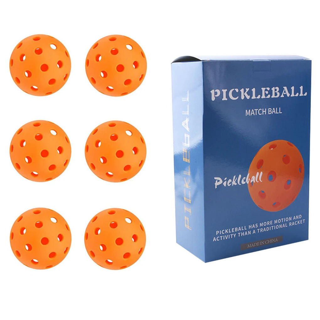 6PCS Pe Material  Pickleball Golf Hole Ball High Elastic Weifu Hole Hole Ball Replacement 40 Holes Reusable Training Pickle Ball