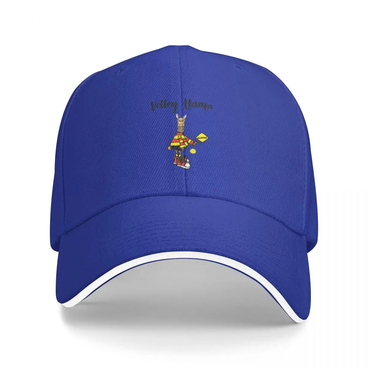 New Funny Llama Playing Pickleball Volley Llama Pun Baseball Cap Dropshipping Streetwear Hats For Men Women's