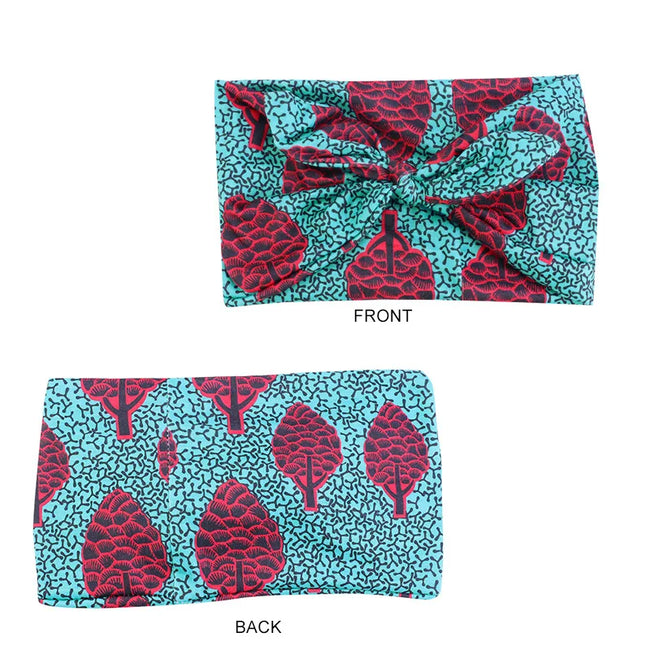 African Print Women Headband Knot Bow Style Stretch Bandana Make Up Headwear Yoga Sports Hair Band Hair Accessories