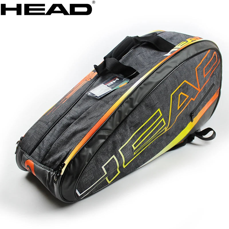 Original HEAD Tennis Squash Racket Backpack 6-7 Large Capacity Tennis Badminton Racket Bag Men Raquete De Tenis Padel Racket Bag