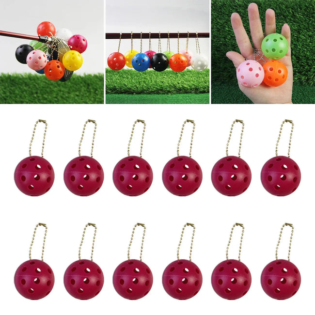 12Pcs Pickleball Keychain Pickleball Ornament for Handbag Backpack Purse