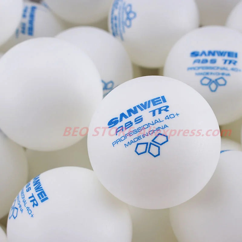 100 balls Table tennis ball SANWEI New 3-star TR ABS Material Plastic Professional 40+ Training SANWEI Ping Pong Ball