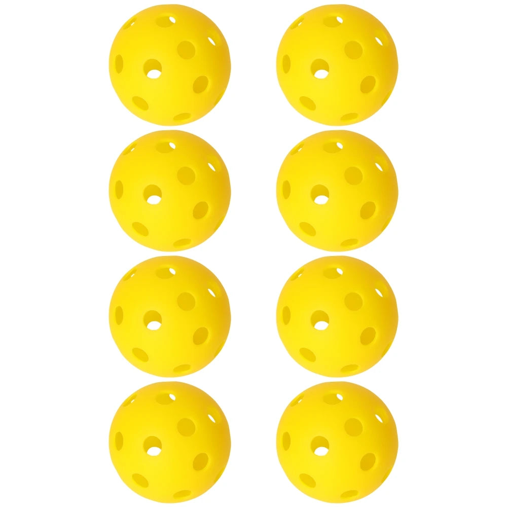 JIKEGO Pickleball Balls Outdoor 40 Holes 8 12 16 Packs 25g PE Pickleballs Competition Training Indoor 26 Holes Yellow