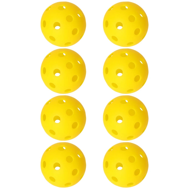 JIKEGO Pickleball Balls Outdoor 40 Holes 8 12 16 Packs 25g PE Pickleballs Competition Training Indoor 26 Holes Yellow