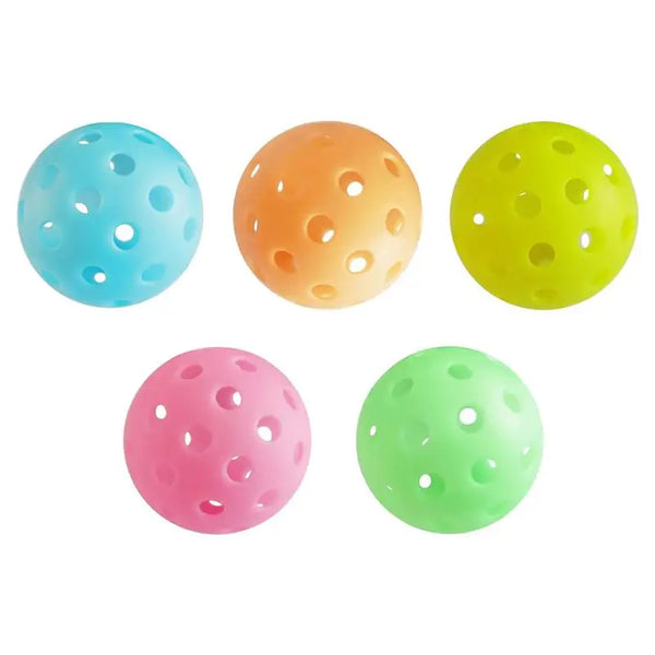 Outdoor Pickleball Balls Night Light Green Ball with 40 Holes Pickleball Equipment for Beginners Experts Outdoors Indoors Courts