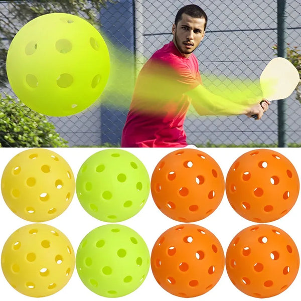 1/2/4pcs  Pickleball Balls 40 Holes Training Pickleball Accessories 74mm Standard Pickle Ball Balls Airflow Hollow Balls