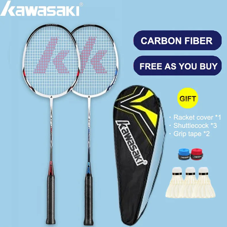 Kawasaki Badminton Racket 1U Aluminum Alloy Frame Badminton Racquet With String UP-0160 With Free Gift Shuttlecock