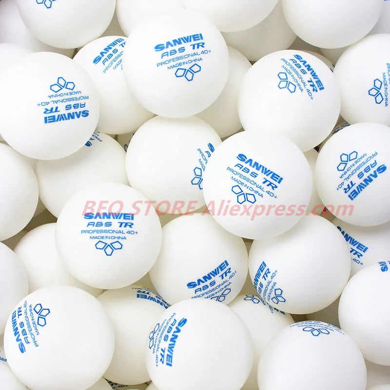 100 balls Table tennis ball SANWEI New 3-star TR ABS Material Plastic Professional 40+ Training SANWEI Ping Pong Ball