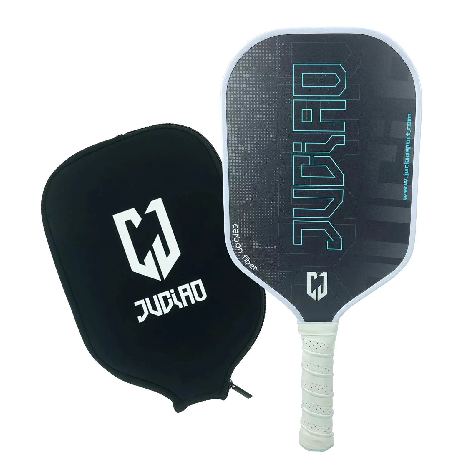 Juciao Pickleball Paddle Carbon Fiber Surface 13MM Pickleball Paddle Lightweight Honeycomb Core Paddle Cushion Comfort Grip