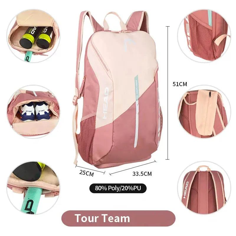 HEAD Tour Team Series Tennis Backpack 3 Pieces Tennis Sports Racket Bag