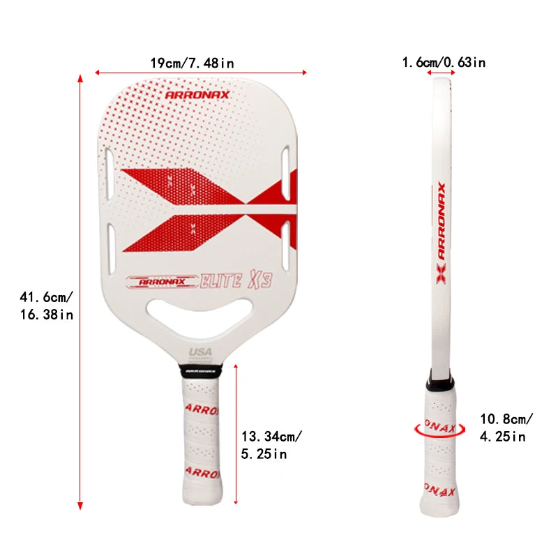 2023 Arronax Pickleball Paddle Rackets Carbon Fiber Core Portable  Gift Indoor Outdoor Racquet Cover Carrying Bag Ball Optional