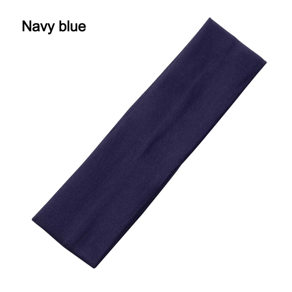 Anti-slip Elastic Headband Rubber Yoga Hair Bands For Women Men Running Fitness Sports Football Stretch Sweatband Candy Color