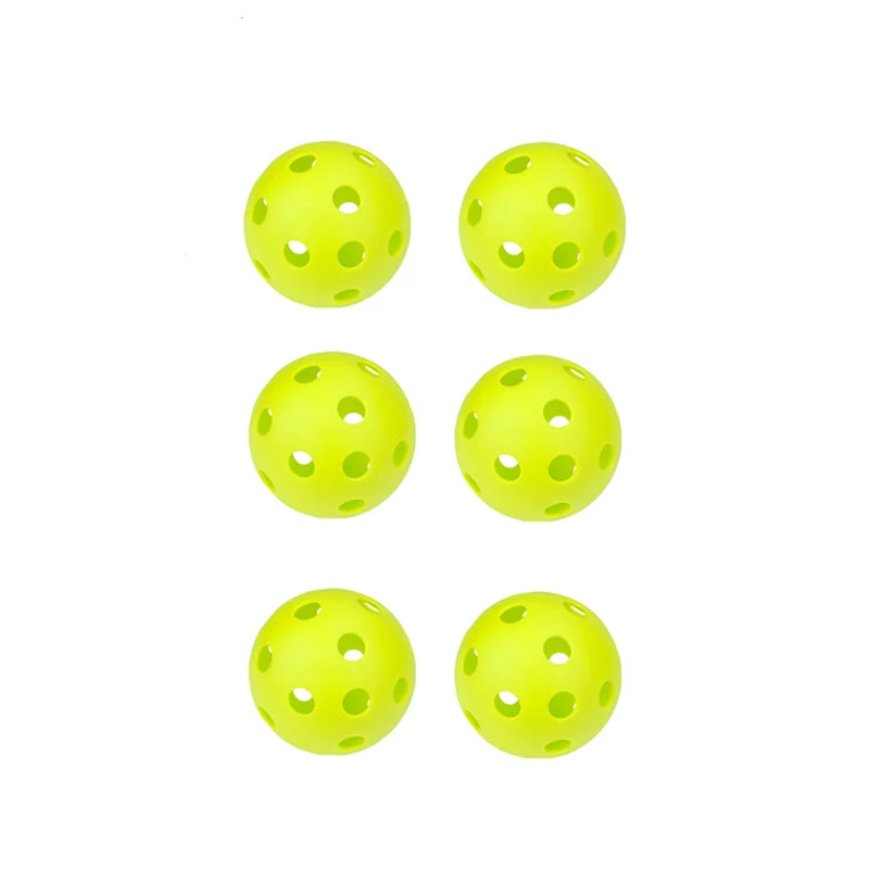 3/6/12pcs Durable Indoor Pickleball Balls 26 Holes 72mm Training Paddle Ball Plastic Pickleball for Competition and Practice