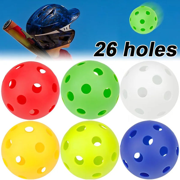 Outdoor Pickleball Balls 26 Holes Training Pickleball Accessories 72mm Standard Pickle Balls Competition Hollow Balls