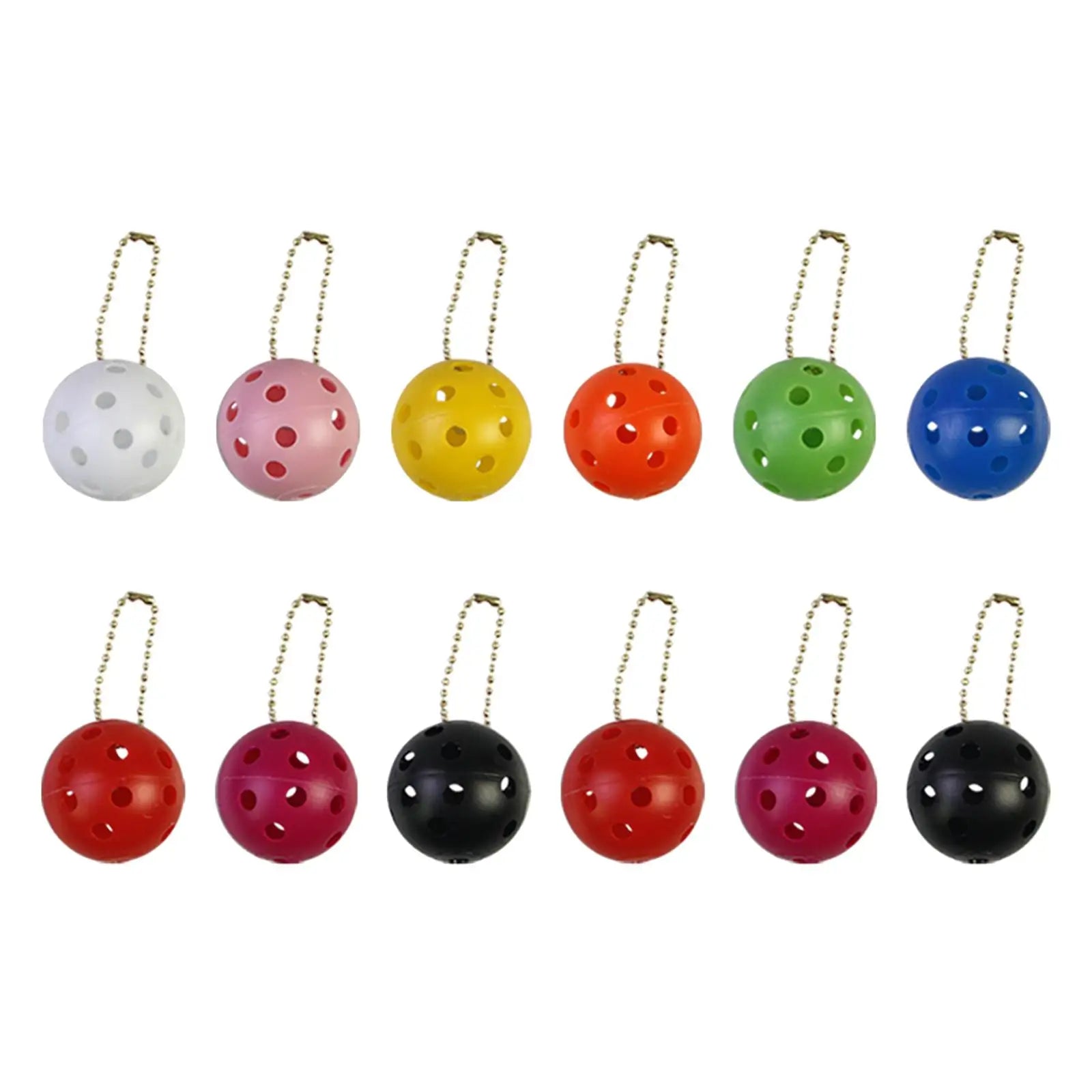 12Pcs Pickleball Keychain Pickleball Ornament for Handbag Backpack Purse