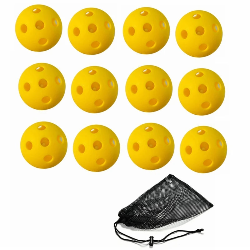 Indoor Pickleball Balls USAPA Paddle Ball 26 Holes Pickleball Sport Training Practice Plastic Pickleball Airflow Hollow Balls