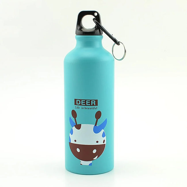 Alloy Sport Water Bottle 500ml Hiking Camping Cycling Water Bottle Kettle with Buckle