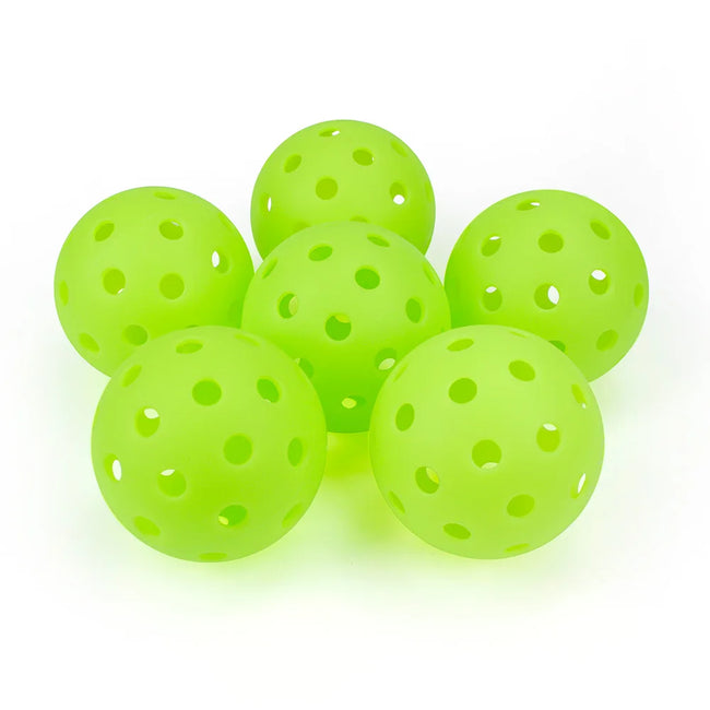 6 Pcs 74MM Durable Pickleball Balls 40 Holes Outdoor For Competition