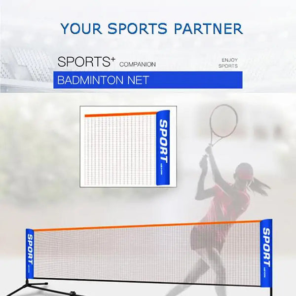 Portable Pickleball Net & Badminton Net Indoor & Outdoor Multi-Sport Pickleball Net Weather-proof Pickleball Mesh Net Tools Free