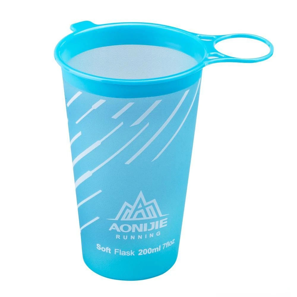 AONIJIE 250ml 500ml Soft Flask Folding Collapsible Water Bottle TPU BPA-Free For Running Hydration Pack Waist Bag Vest SD09 SD10