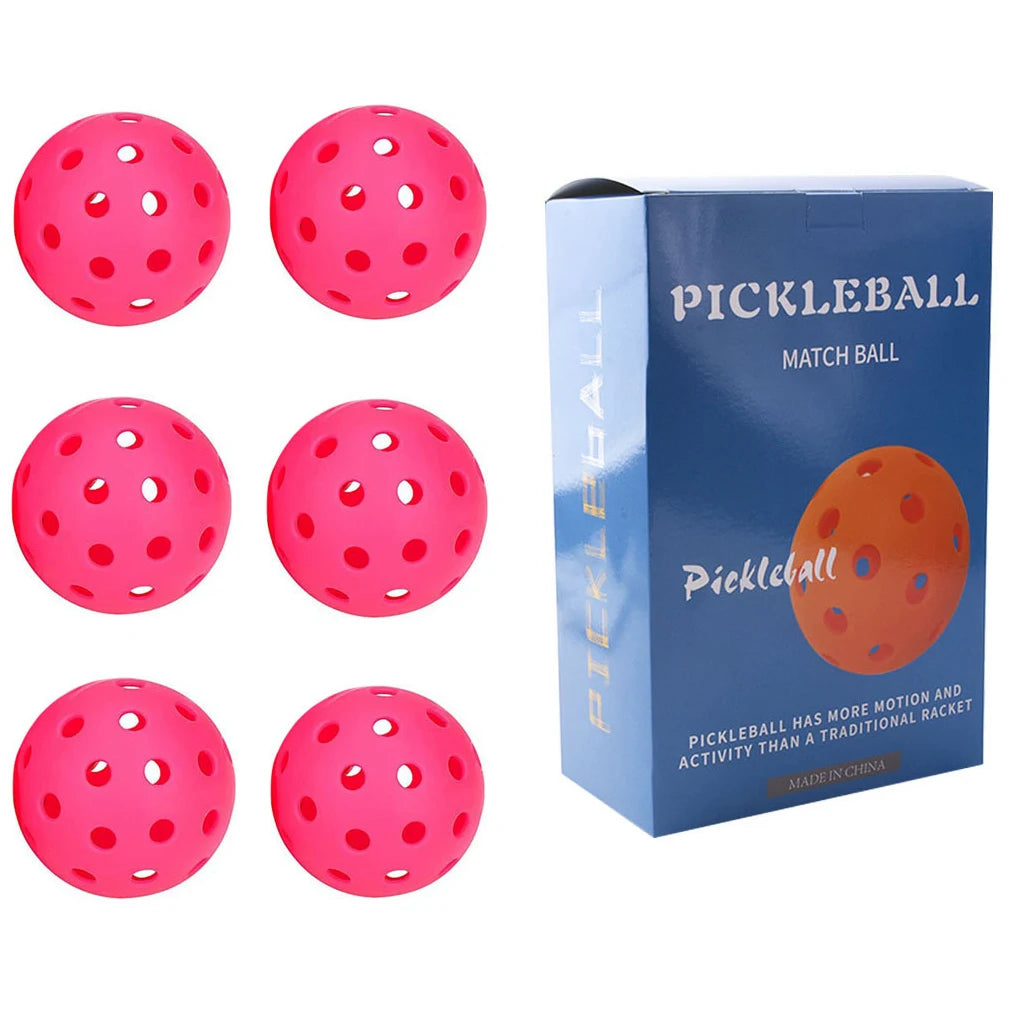 6PCS Pe Material  Pickleball Golf Hole Ball High Elastic Weifu Hole Hole Ball Replacement 40 Holes Reusable Training Pickle Ball