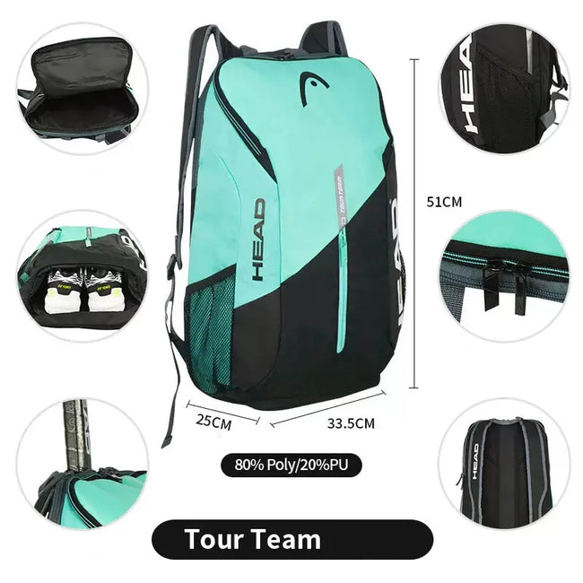 HEAD Tour Team Series Tennis Backpack 3 Pieces Tennis Sports Racket Bag