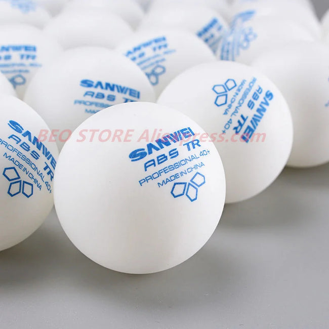 100 balls Table tennis ball SANWEI New 3-star TR ABS Material Plastic Professional 40+ Training SANWEI Ping Pong Ball