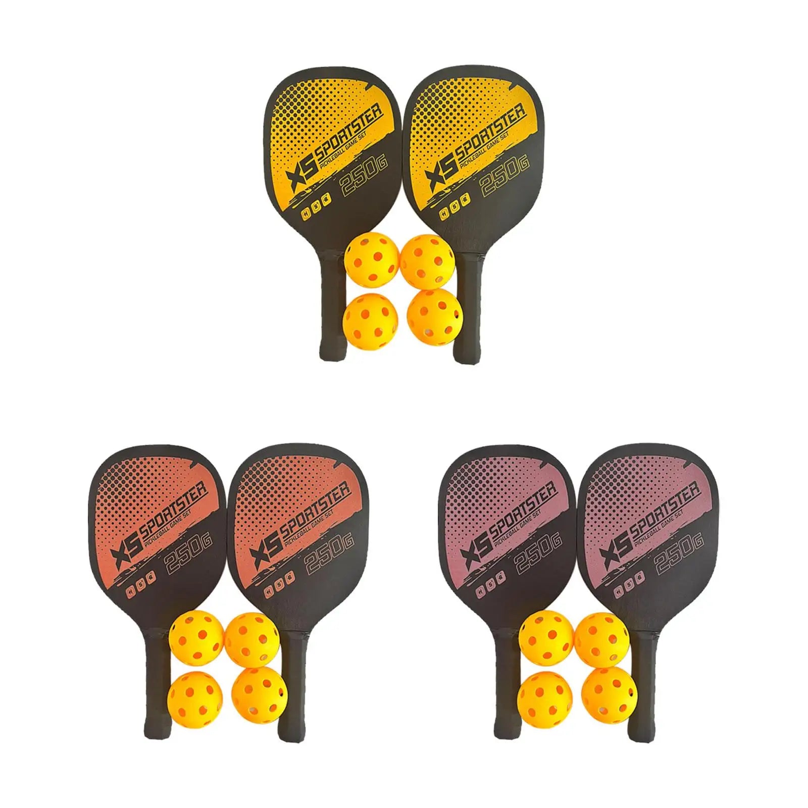 Pickleball Paddles Set Professional Non Slip Handle Pickleball Rackets with Storage Bag for Beginner Adults Player Play Training