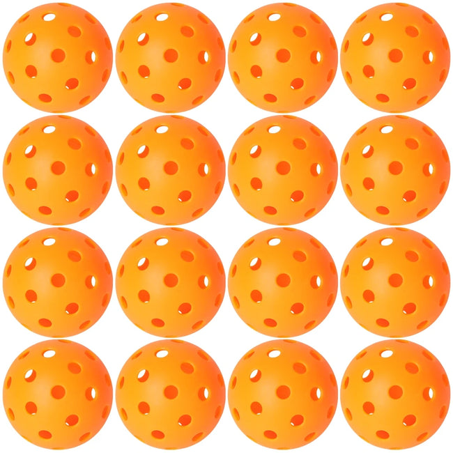 JIKEGO Pickleball Balls Outdoor 40 Holes 8 12 16 Packs 25g PE Pickleballs Competition Training Indoor 26 Holes Yellow